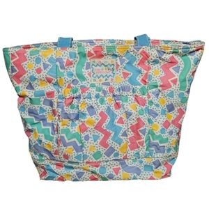 Vintage 90's Baby Connection Colorful Pastel Vinyl Diaper Bag RARE!